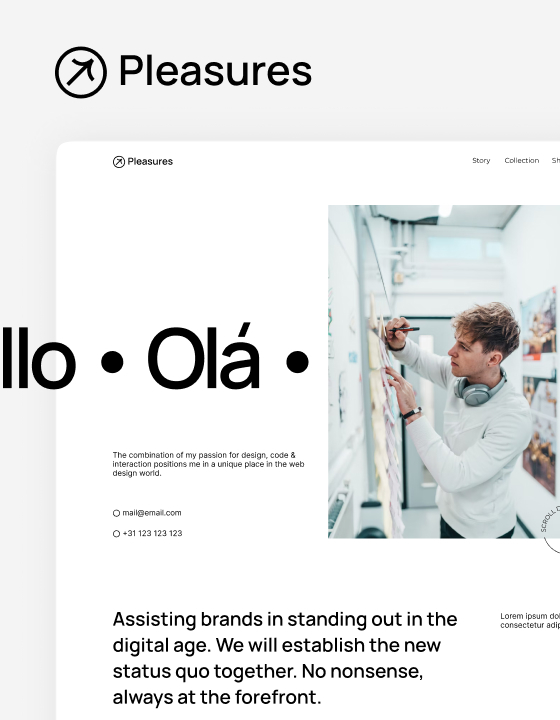 Pleasures - New Portfolio Webflow Template