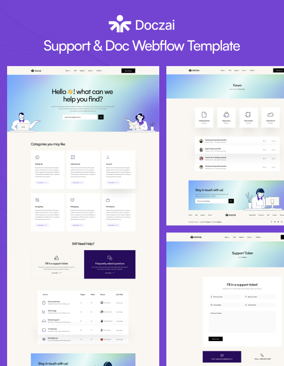 Doczai - New Documentation Webflow Template