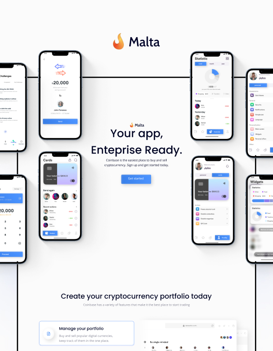 Malta - New App Webflow Template