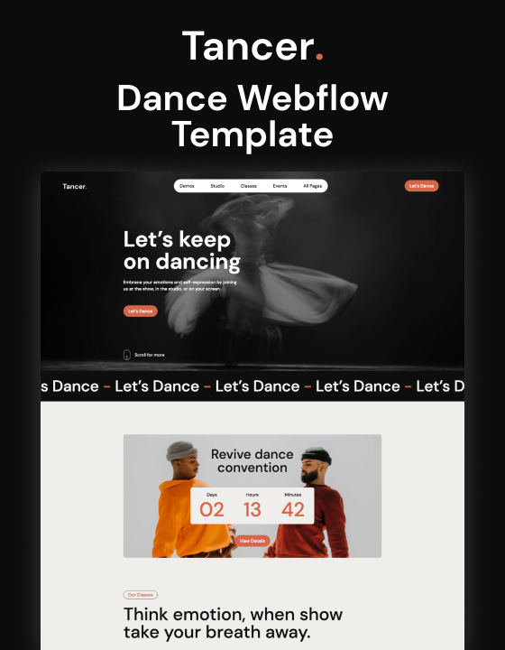 Tancer - New Dance Webflow Template