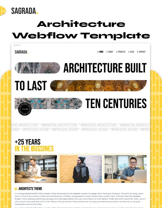 Sagrada - New Architecture Webflow Template