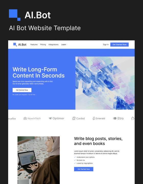AI Bot - New App Webflow Template