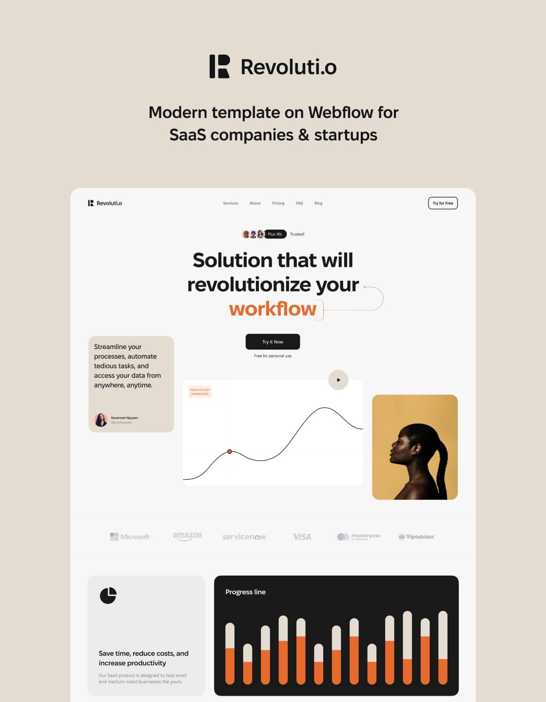 Revolutio - New SaaS Webflow Template