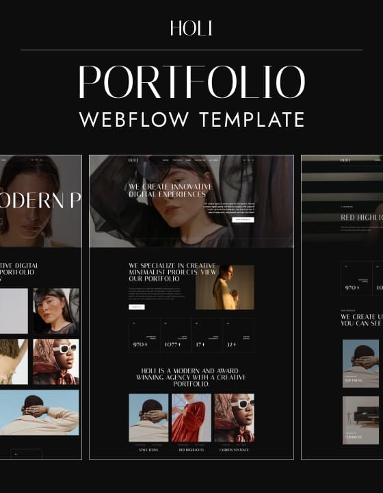 Holi 128 - New Portfolio Webflow Template