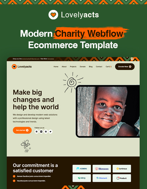 Lovelyacts - New Charity Webflow Template