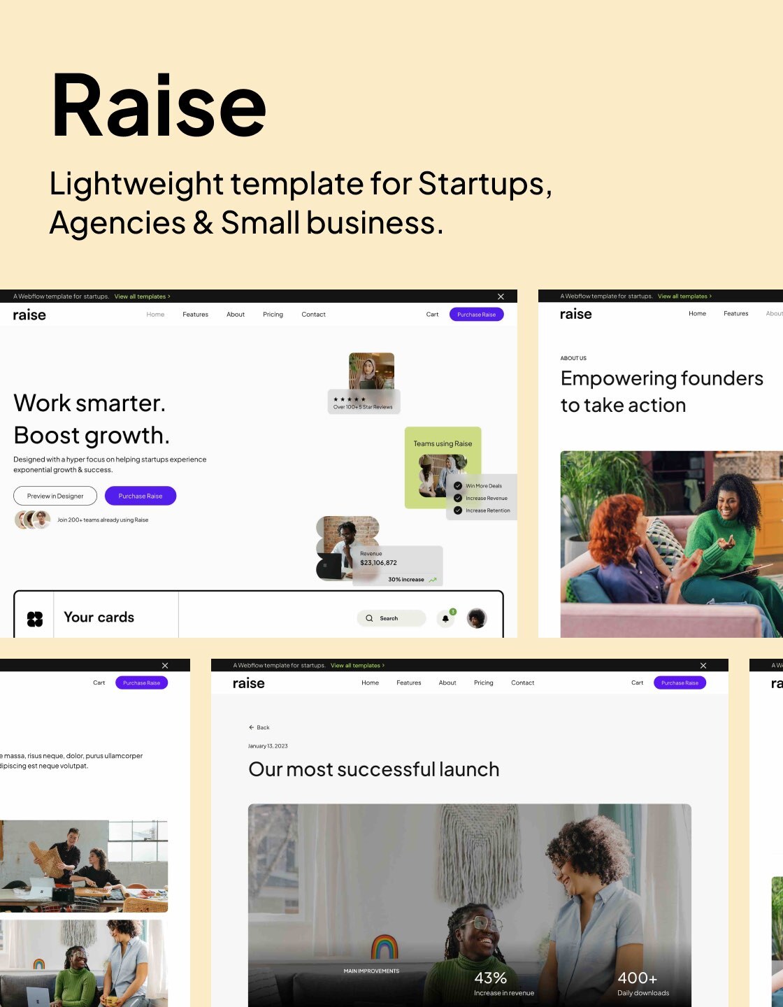 Raise - New SaaS Webflow Template