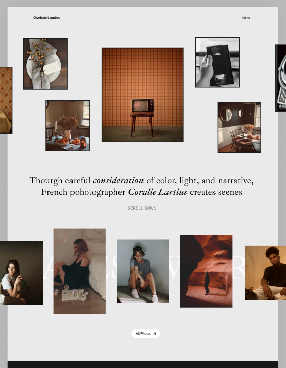 Aerials - New Photography Webflow Template