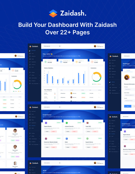Zaidash - New Dashboard Webflow Template