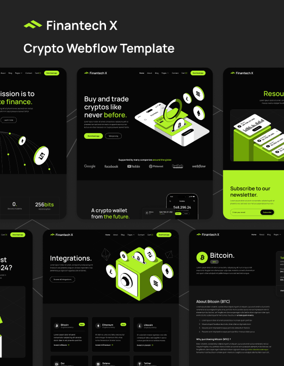 Finantech X - New Finance Webflow Template