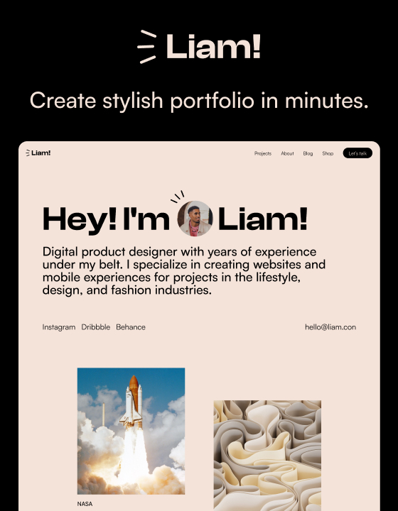 Liam's Folio - New Portfolio Webflow Template