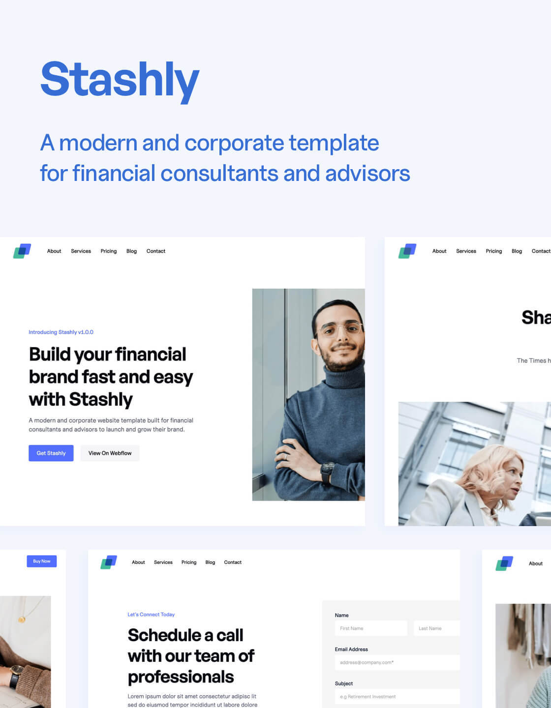 Stashly - New Finance Webflow Template
