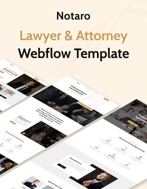 Notaro - New Attorney Webflow Template