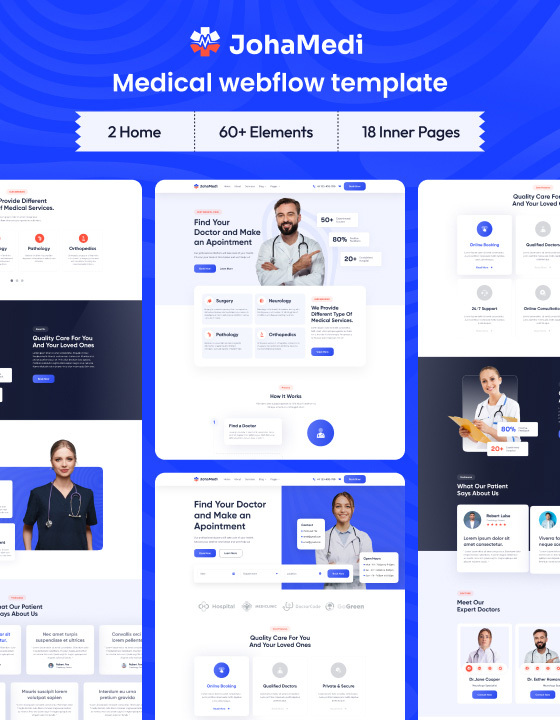 Johamedi - New Hospital Webflow Template