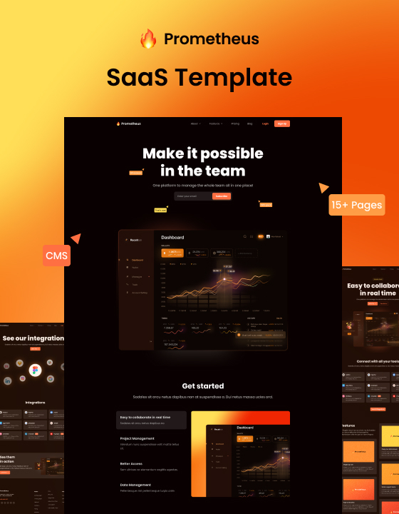 Prometheus - New SaaS Webflow Template