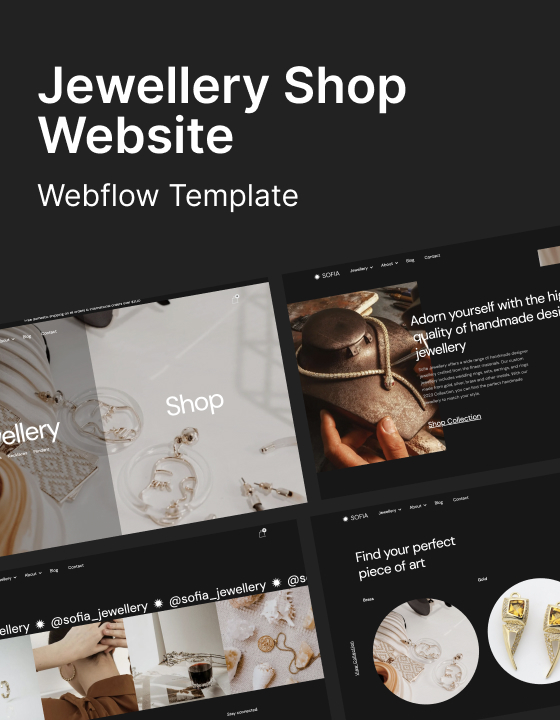 Sofia - New Jewelry Webflow Template