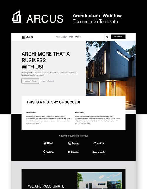 ARCUS - New Architecture Webflow Template