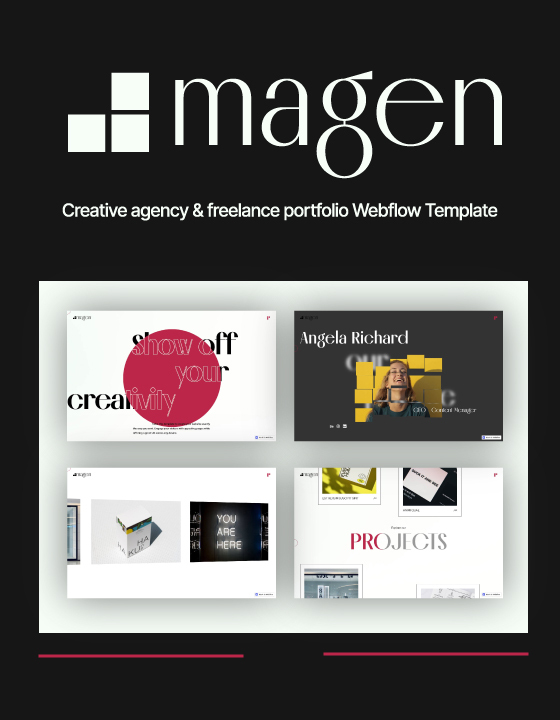 Magen - New Portfolio Webflow Template