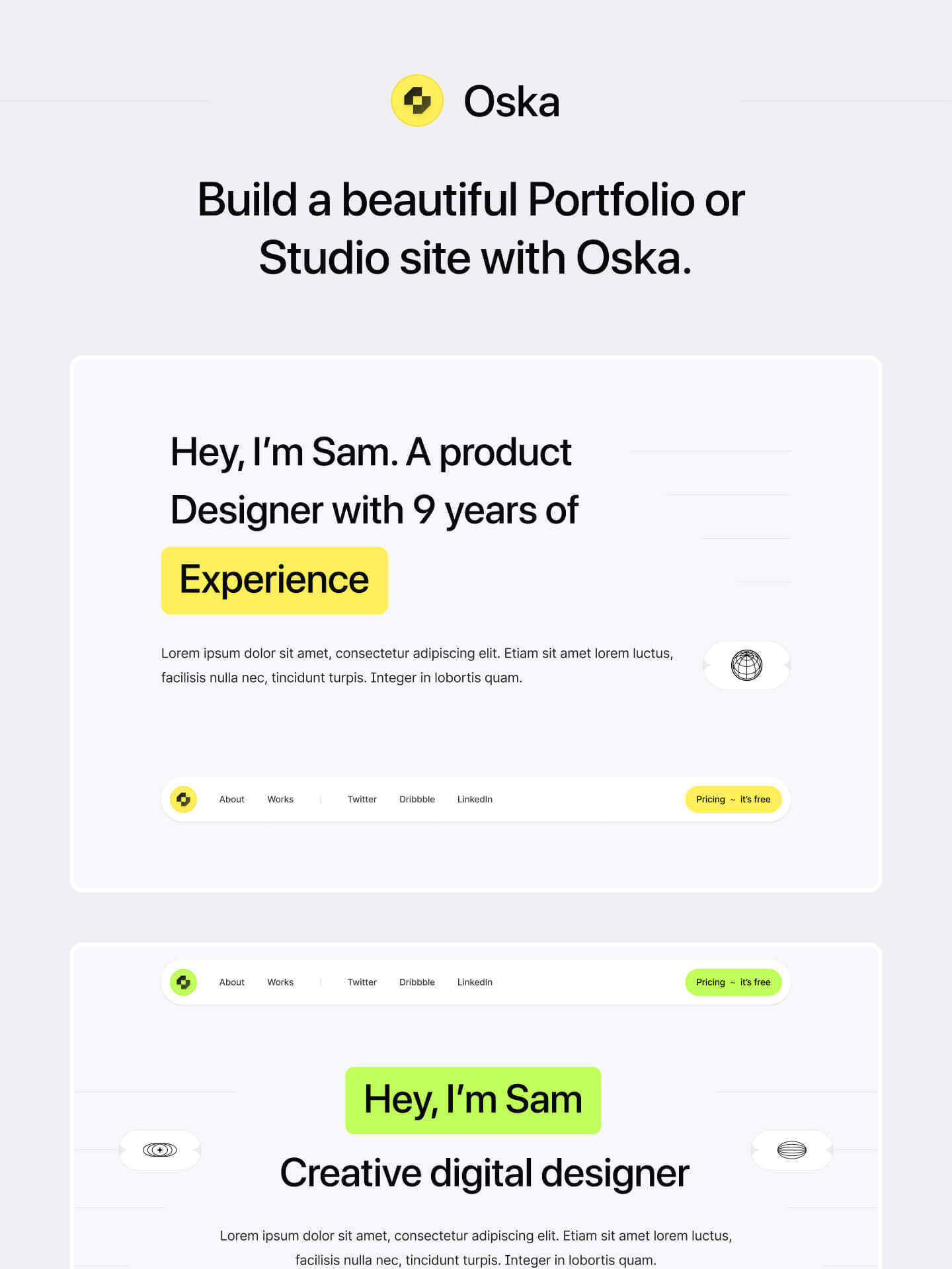 Oska - New Designer Webflow Template