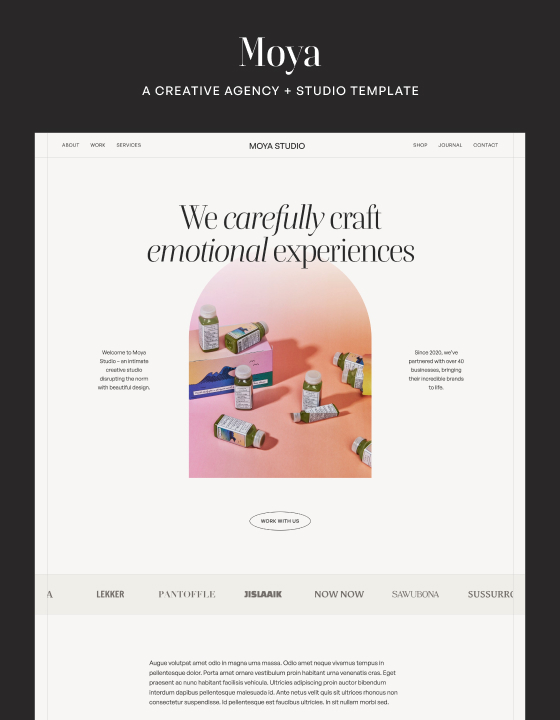 Moya - New Portfolio Webflow Template