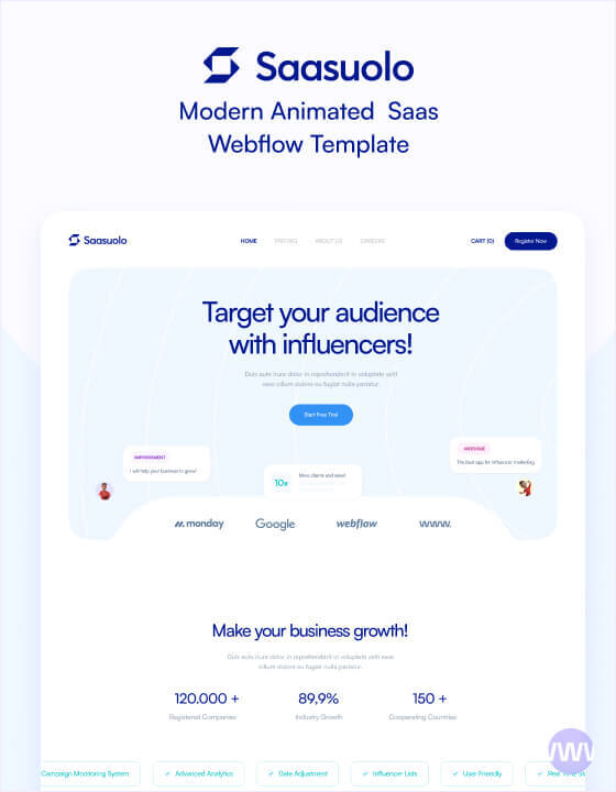 Sasuolo - New SaaS Webflow Template