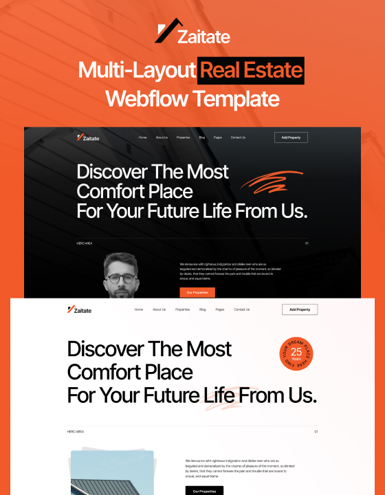 Zaitate - New Real Estate Webflow Template