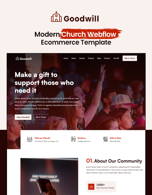 Goodwill - New Church Webflow Template