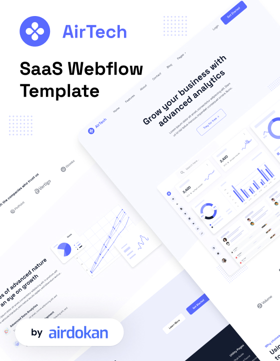 AirTech - New SaaS Webflow Template