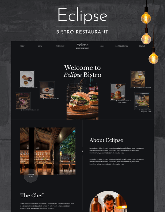 Eclipse - New Restaurant Webflow Template