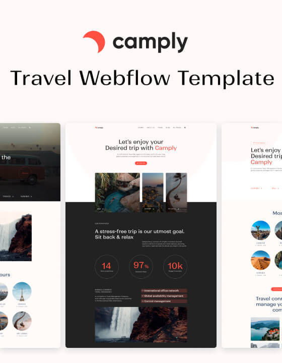 Camply 128 - New Tourism Webflow Template