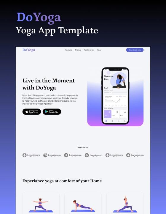 DoYoga - New App Webflow Template