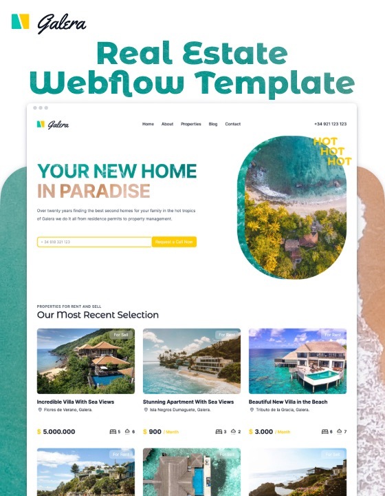 Galera - New Real Estate Webflow Template