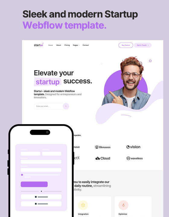 Startui - New Startup Webflow Template
