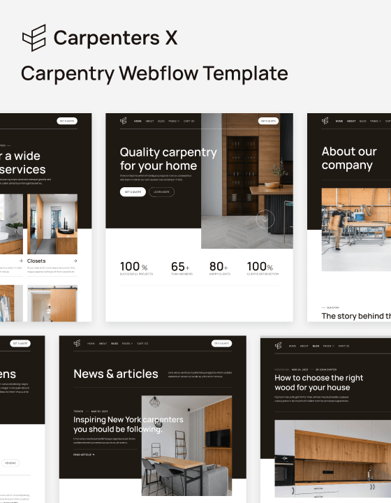 Carpenters X - New Construction Webflow Template