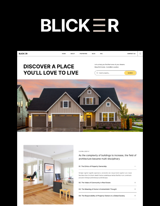 Blicker - New Real Estate Webflow Template