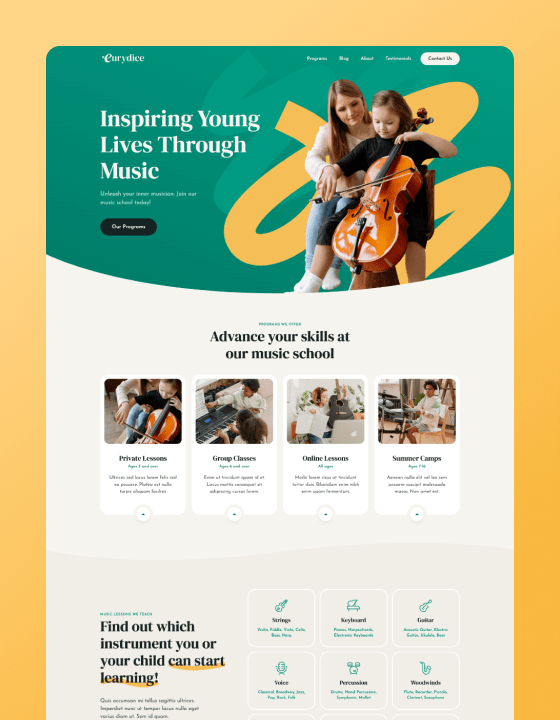 Eurydice - New School Webflow Template