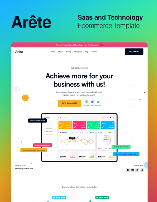 Arête - New SaaS Webflow Template