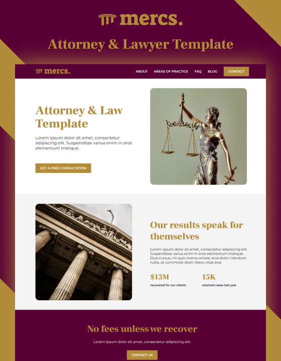 Mercs - New Law Firm Webflow Template
