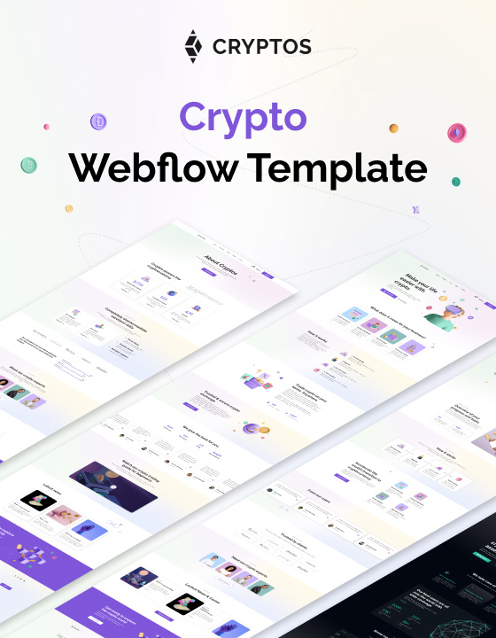 Cryptos - New App Webflow Template