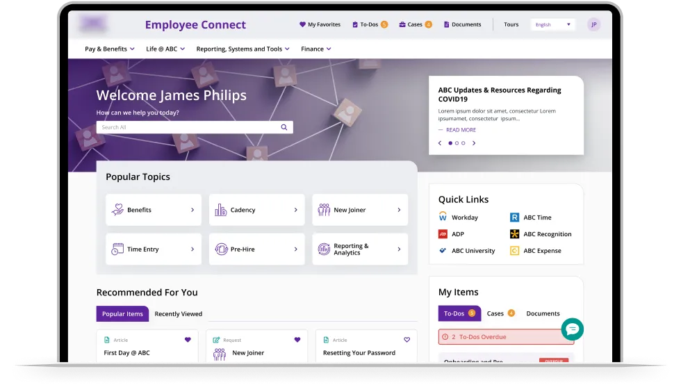 Case Study: Tech Portal with ServiceNow Employee Center
