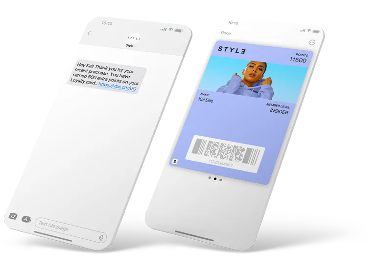 Mobile engagement platform combining SMS and mobile wallet