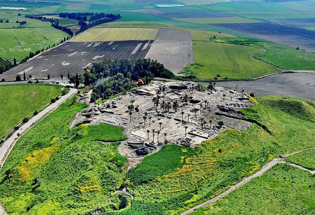 aerial view of tel megiddo where the battle of armageddon will be fought