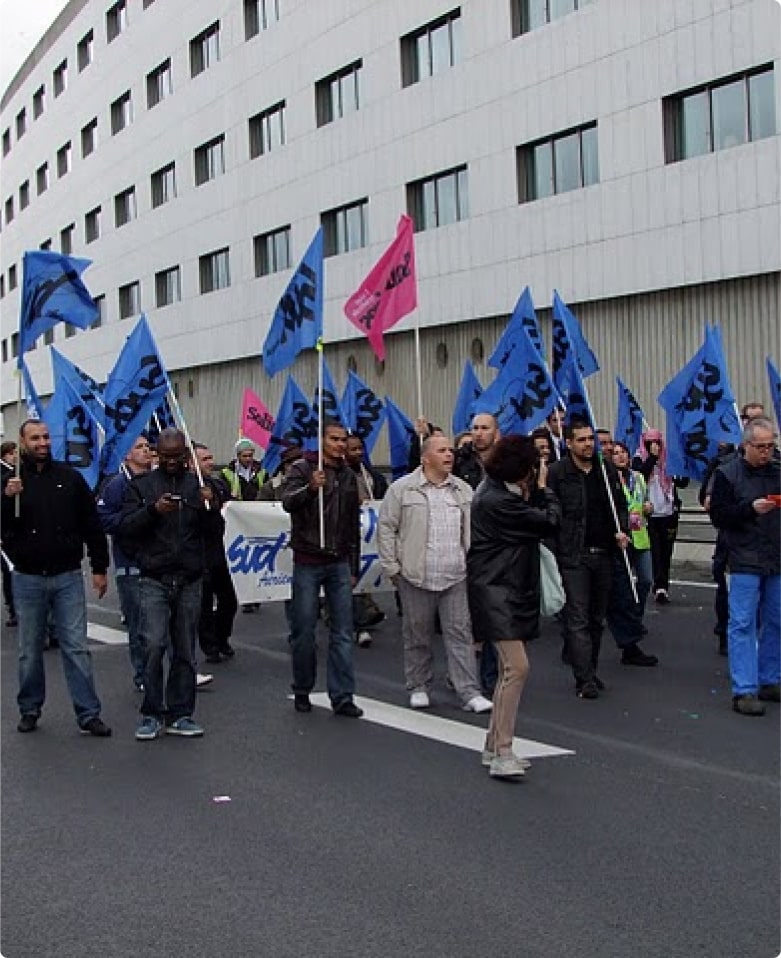 Manifestation de Sud Aérien