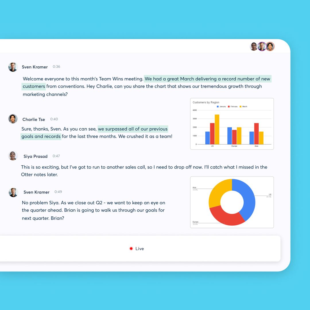 Meeting Notes Realtime, Shareable, Secure Otter.ai