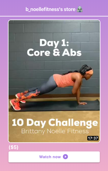 A workout video from Brittany.