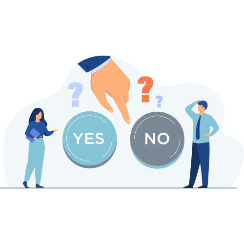 Graphic illustration of deciding whether to get Sales Navigator
