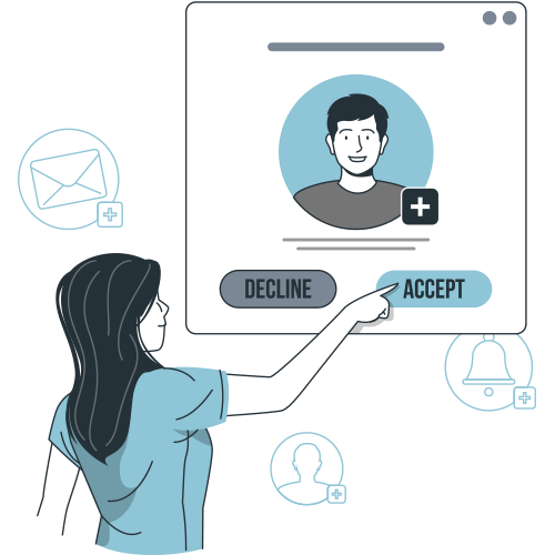 Graphic illustration of using “posted on LinkedIn” filter