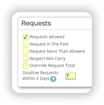 How do I prevent employees from making short notice absence requests?