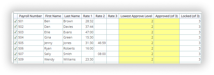 How do I bulk approve Timesheets?