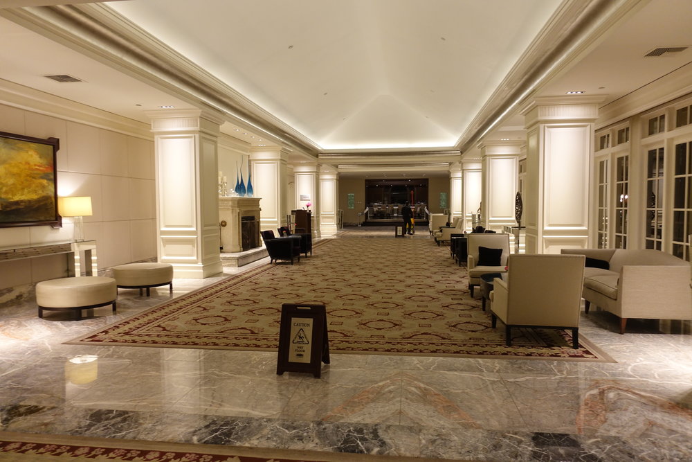 Long hallway leading to dining and rooms