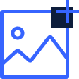 An icon for LiveControl's graphics features showing an outlined image intended to symbolize a graphic.